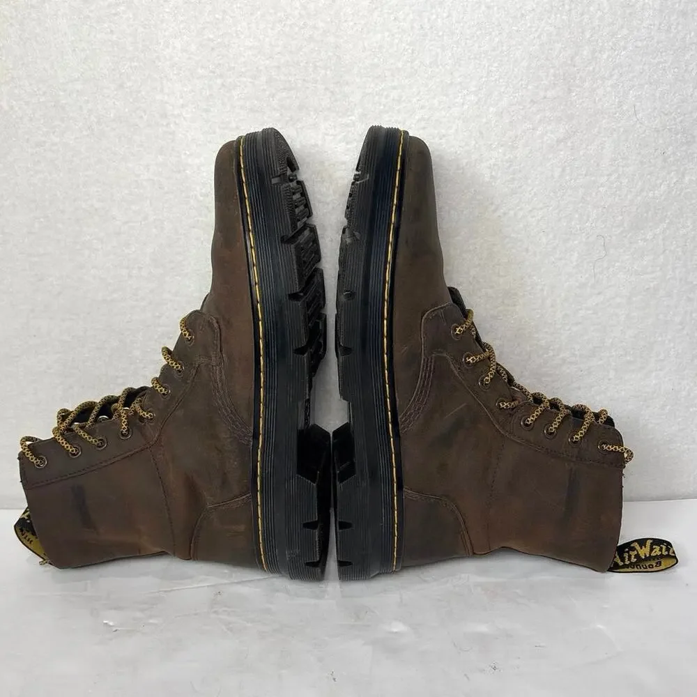Dr. Martens AW004 AirWair Combs Combat Brown Leather Boots Men's Shoes Size US10